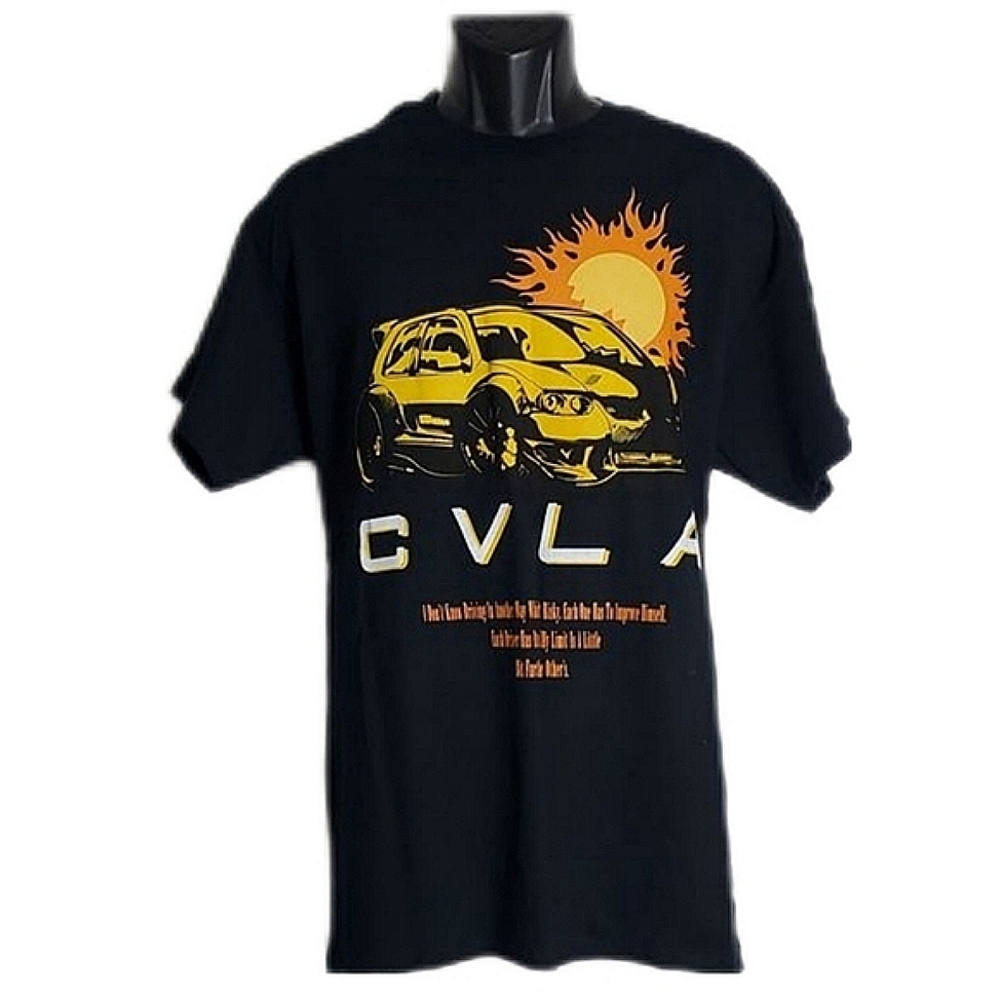 2/$30 Men's Black CVLA Tuner Graphic T-Shirt Size Large